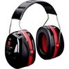 PELTOR™ Optime™ III Kapselgehörschützer, 35 dB, schwarz/rot, Kopfbügel, H540A-411-SV